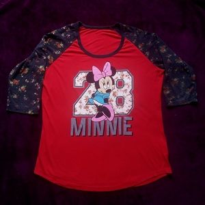 Disney XL (Juniors) Minnie Mouse Red Pajama Top